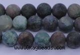 CCS762 15.5 inches 8mm round matte natural chrysocolla beads