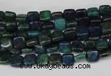 CCS83 15.5 inches 6*6mm square dyed chrysocolla gemstone beads