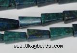 CCS90 15.5 inches 8*16mm trapezoid dyed chrysocolla gemstone beads