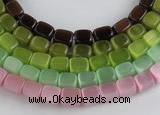 CCT10 8*10mm different color cuboid cats eye beads Wholesale