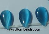 CCT1031 Top-drilled 14*22mm flat teardrop cats eye beads wholesale