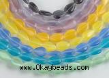 CCT12 14.5 inches 8*12mm flat teardorp cats eye beads Wholesale