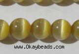 CCT1376 15 inches 7mm round cats eye beads wholesale