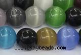 CCT1460 15 inches 8mm, 10mm, 12mm round cats eye beads