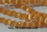 CCT306 15 inches 4mm faceted round cats eye beads wholesale