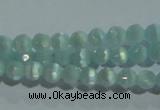 CCT323 15 inches 4mm faceted round cats eye beads wholesale