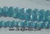 CCT324 15 inches 4mm faceted round cats eye beads wholesale