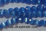 CCT326 15 inches 4mm faceted round cats eye beads wholesale