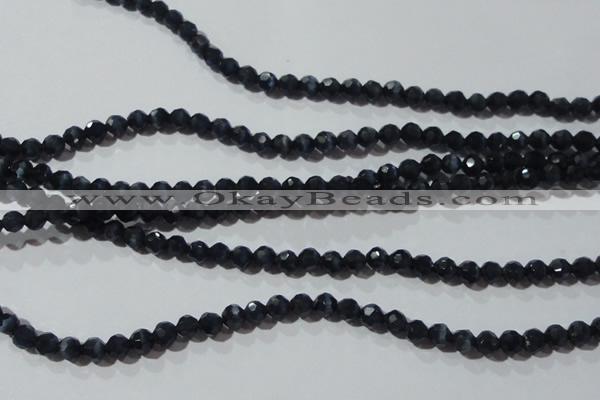 CCT329 15 inches 4mm faceted round cats eye beads wholesale