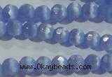 CCT346 15 inches 5mm faceted round cats eye beads wholesale