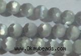 CCT352 15 inches 6mm faceted round cats eye beads wholesale