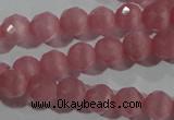 CCT353 15 inches 6mm faceted round cats eye beads wholesale