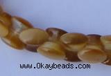 CCT38 14.5 inches 6*10mm drum-shaped honey yellow cats eye beads