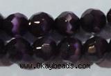 CCT385 15 inches 8mm faceted round cats eye beads wholesale