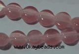 CCT452 15 inches 6mm flat round cats eye beads wholesale