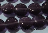 CCT491 15 inches 8mm flat round cats eye beads wholesale