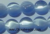 CCT493 15 inches 8mm flat round cats eye beads wholesale