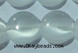 CCT540 15 inches 12mm flat round cats eye beads wholesale