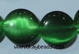 CCT576 15 inches 14mm flat round cats eye beads wholesale