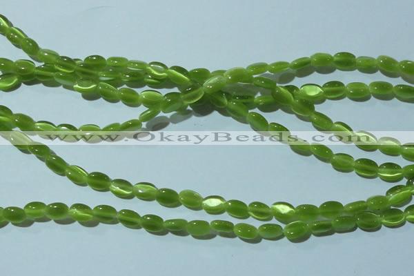 CCT608 15 inches 4*6mm oval cats eye beads wholesale