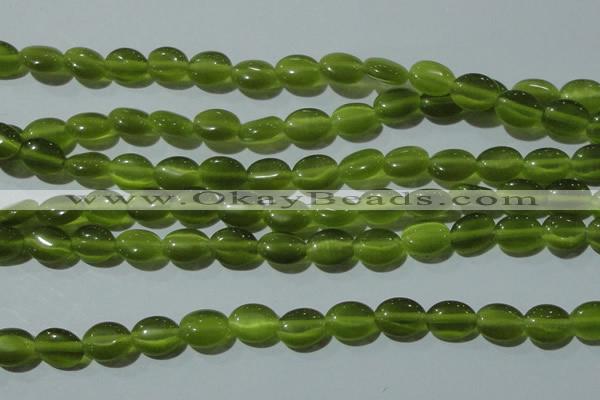 CCT647 15 inches 6*8mm oval cats eye beads wholesale