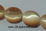 CCT667 15 inches 8*10mm oval cats eye beads wholesale