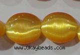 CCT697 15 inches 10*12mm oval cats eye beads wholesale