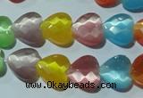 CCT973 15 inches 12*12mm faceted heart cats eye beads wholesale