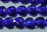 CCT974 15 inches 12*12mm faceted heart cats eye beads wholesale