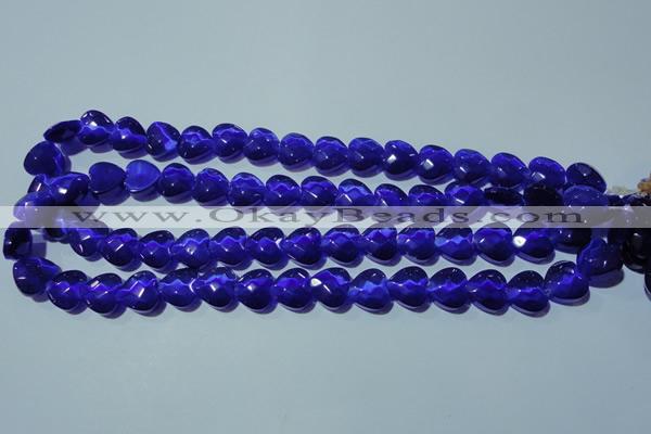 CCT974 15 inches 12*12mm faceted heart cats eye beads wholesale