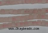 CCU02 15.5 inches 4*4mm cube rose quartz beads wholesale