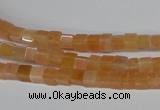 CCU08 15.5 inches 4*4mm cube pink aventurine beads wholesale