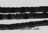 CCU09 15.5 inches 4*4mm cube black agate beads wholesale