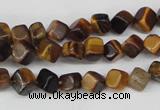 CCU104 15.5 inches 6*6mm cube yellow tiger eye beads wholesale