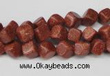 CCU105 15.5 inches 6*6mm cube goldstone beads wholesale