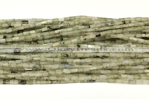 CCU1084 15 inches 2*4mm cuboid labradorite beads