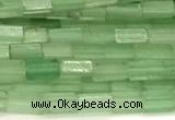 CCU1087 15 inches 2*4mm cuboid green aventurine jade beads