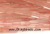 CCU1088 15 inches 2*4mm cuboid cherry quartz beads