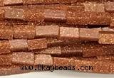 CCU1094 15 inches 2*4mm cuboid goldstone beads