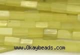 CCU1107 15 inches 2*4mm cuboid olive jade beads