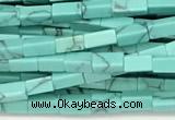 CCU1115 15 inches 2*4mm cuboid imitation turquoise beads