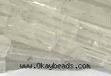 CCU1131 15 inches 4*13mm cuboid white crystal beads