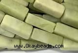 CCU1136 15 inches 4*13mm cuboid olive jade beads