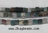 CCU27 15.5 inches 5*5mm cube Indian agate beads wholesale