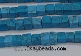 CCU303 15.5 inches 4*4mm cube imitation turquoise beads wholesale