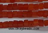 CCU305 15.5 inches 4*4mm cube red agate beads wholesale