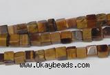 CCU34 15.5 inches 5*5mm cube yellow tiger eye beads wholesale