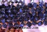 CCU401 15.5 inches 8*10mm - 14*16mm cube smoky quartz beads