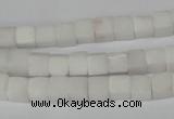 CCU45 15.5 inches 6*6mm cube white stone beads wholesale