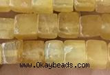 CCU451 15.5 inches 4*4mm cube yellow aventurine beads wholesale